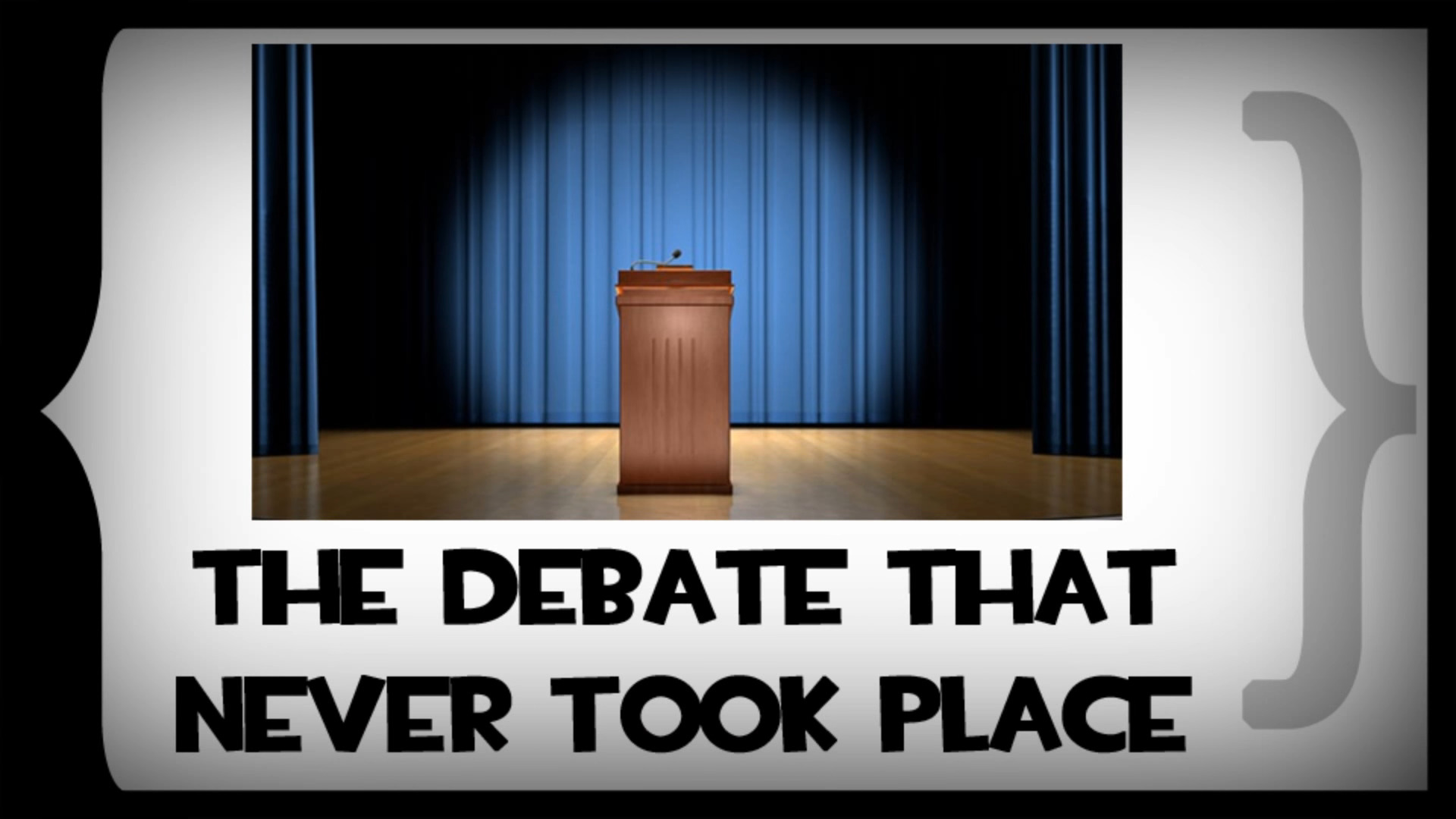 The title card from Errant Signal's The Debate That Never Took Place